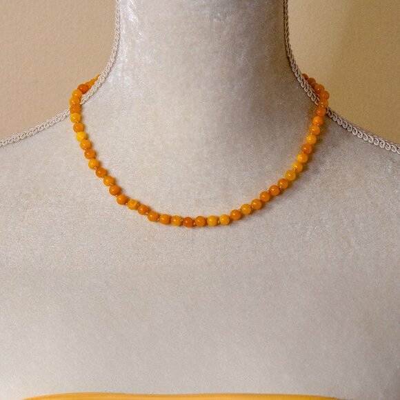 Real BALTIC AMBER Necklace, 100% NATURAL Handmade Butterscotch Amber Beads - Picture 4 of 13